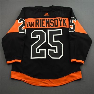James van Riemsdyk - Game-Worn Third Jersey w/ Lou Nolan 50 Years Patch - April 9, 2022