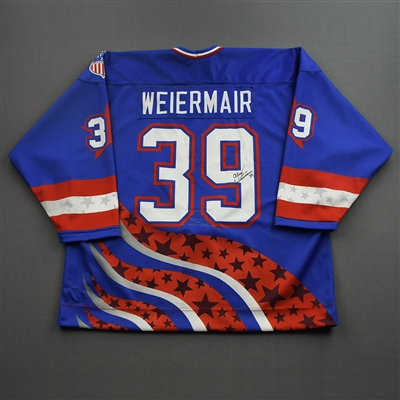 Alexander Weiermair - 2022 U.S. NTDP U-17 - Game-Worn Heroes Appreciation '96 Throwback Autographed Jersey