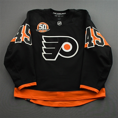 Cam York - Game-Worn Third Jersey w/ Lou Nolan 50 Years Patch - April 9, 2022