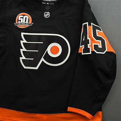 Cam York - Game-Worn Third Jersey w/ Lou Nolan 50 Years Patch - April 9, 2022