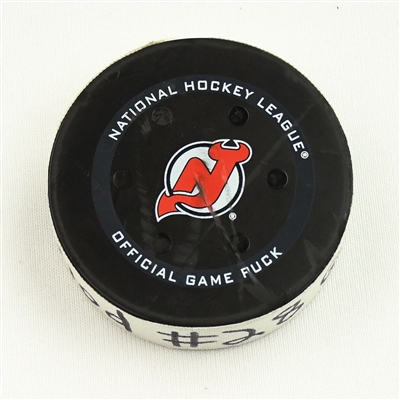 Eeli Tolvanen - Nashville Predators - Goal Puck - December 10, 2021 vs. New Jersey Devils (Devils Logo) 