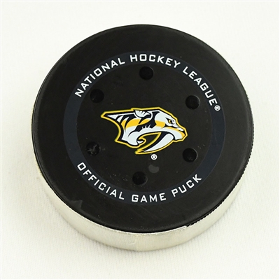 Mikael Granlund - Nashville Predators - Goal Puck - November 26, 2021 vs. New Jersey Devils (Predators Logo) 