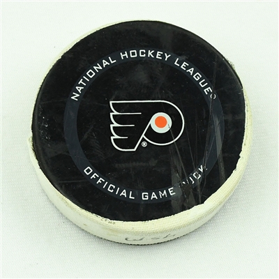 Dmitry Orlov - Washington Capitals - Goal Puck - March 7, 2021 vs. Philadelphia Flyers (Flyers Logo) 