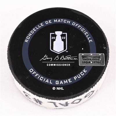 Nicklas Backstrom - Washington Capitals - Goal Puck - May 13, 2022 vs. Florida Panthers (Capitals Logo) - 2022 Stanley Cup Playoffs - Round 1, Game 6