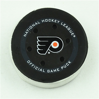 Viktor Arvidsson - Los Angeles Kings - Goal Puck - January 29, 2022 vs. Philadelphia Flyers (Flyers Logo)