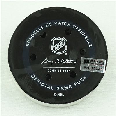 Ivan Barbashev - St. Louis Blues - Goal Puck - February 22, 2022 vs. Philadelphia Flyers (Flyers Logo)