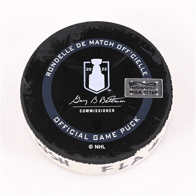 Aleksander Barkov - Florida Panthers - Goal Puck - May 13, 2022 vs. Washington Capitals (Capitals Logo) - 2022 Stanley Cup Playoffs - Round 1, Game 6