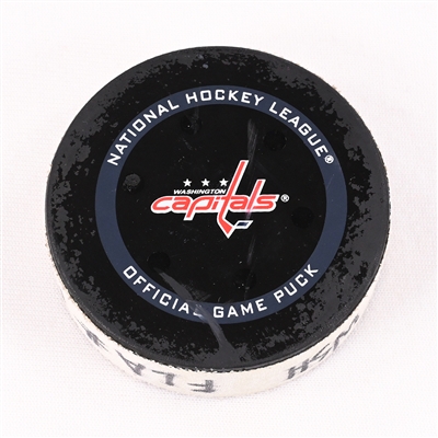 Aleksander Barkov - Florida Panthers - Goal Puck - May 13, 2022 vs. Washington Capitals (Capitals Logo) - 2022 Stanley Cup Playoffs - Round 1, Game 6