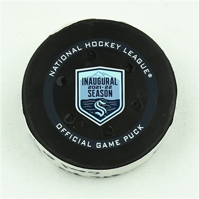 Pavel Buchnevich - St. Louis Blues - Goal Puck - January 21, 2022 vs. Seattle Kraken (Kraken Inaugural Season Logo)