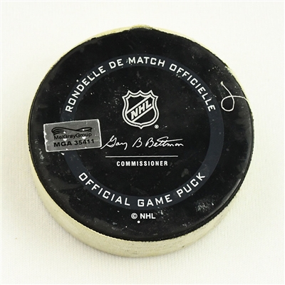 Sidney Crosby - Pittsburgh Penguins - Goal Puck - May 3, 2021 vs. Philadelphia Flyers (Flyers Logo) 