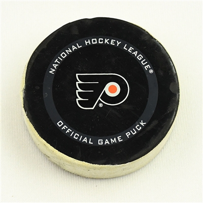 Sidney Crosby - Pittsburgh Penguins - Goal Puck - May 3, 2021 vs. Philadelphia Flyers (Flyers Logo) 