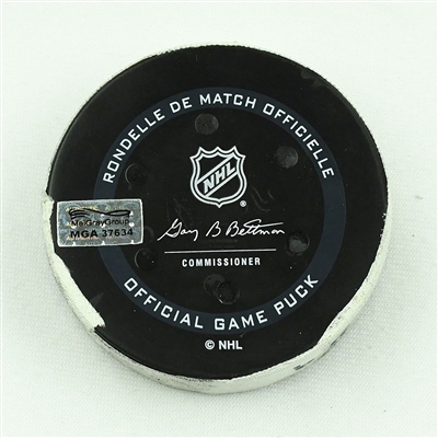 Ryan Donato - Seattle Kraken - Goal Puck - April 16, 2022 vs. New Jersey Devils (Shootout-Winning Goal)