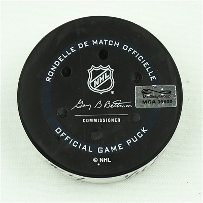 Matt Duchene - Nashville Predators - Goal Puck - January 11, 2022 vs. Colorado Avalanche (Predators Logo)
