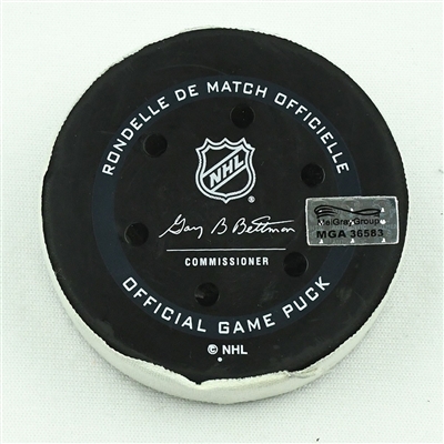 Filip Forsberg - Nashville Predators - Goal Puck - December 4, 2021 vs. Montreal Canadiens (Predators Logo)