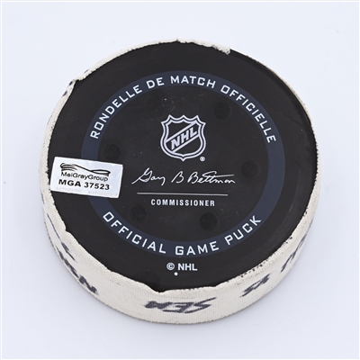 Filip Forsberg - Nashville Predators - Goal Puck - January 25, 2022 vs. Seattle Kraken (Kraken Inaugural Season Logo) - 2021-22 NHL Season
