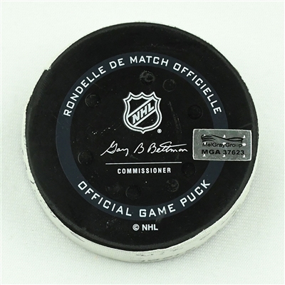 Yanni Gourde - Seattle Kraken - Goal Puck - April 3, 2022 vs. Dallas Stars (Kraken Inaugural Season Logo)
