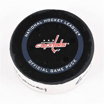 Garnet Hathaway - Washington Capitals - Goal Puck - May 7, 2022 vs. Florida Panthers (Capitals Logo) - 2022 Stanley Cup Playoffs - Round 1, Game 3