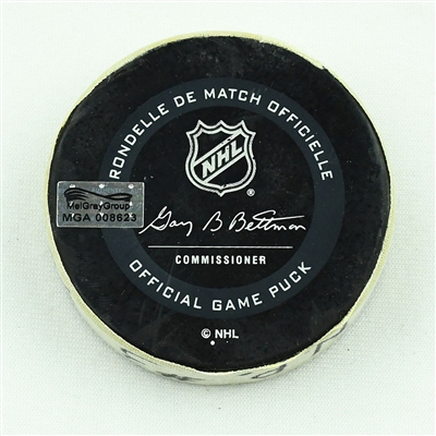 Erik Haula - Nashville Predators - Goal Puck - May 8, 2021 vs. Carolina Hurricanes (Predators Logo)
