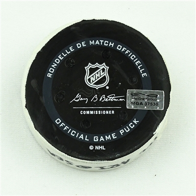 Calle Jarnkrok - Seattle Kraken - Goal Puck - February 9, 2022 vs. Arizona Coyotes (Kraken Inaugural Season Logo)