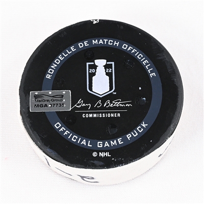 Marcus Johansson - Washington Capitals - Goal Puck - May 7, 2022 vs. Florida Panthers (Capitals Logo) - 2022 Stanley Cup Playoffs - Round 1, Game 3