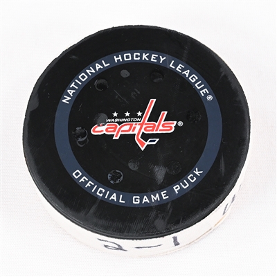 Marcus Johansson - Washington Capitals - Goal Puck - May 7, 2022 vs. Florida Panthers (Capitals Logo) - 2022 Stanley Cup Playoffs - Round 1, Game 3