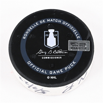 Roman Josi - Nashville Predators - Goal Puck - May 7, 2022 vs. Colorado Avalanche (Predators Logo) - 2022 Stanley Cup Playoffs - Round 1, Game 3