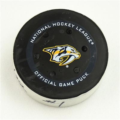 Patrick Kane - Chicago Blackhawks - Goal Puck - April 16, 2022 vs. Nashville Predators (Predators Logo) 