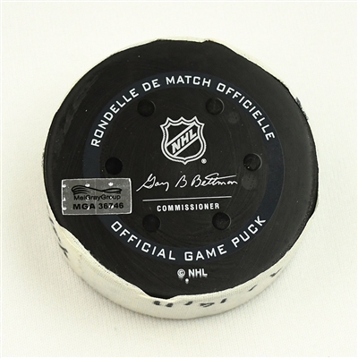 Adrian Kempe - Los Angeles Kings - Goal Puck - January 1, 2022 vs. Seattle Kraken (Kraken Inaugural Season Logo) 