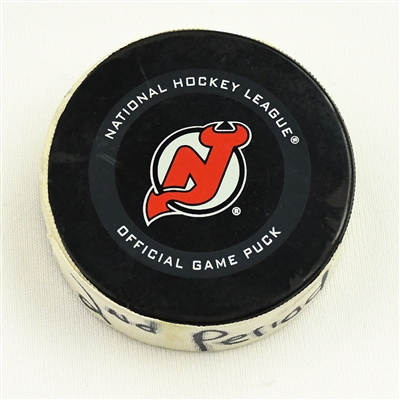 Chris Kreider - New York Rangers - Goal Puck - March 4, 2021 vs. New Jersey Devils (Devils Logo) - 1st Goal of Hat Trick 
