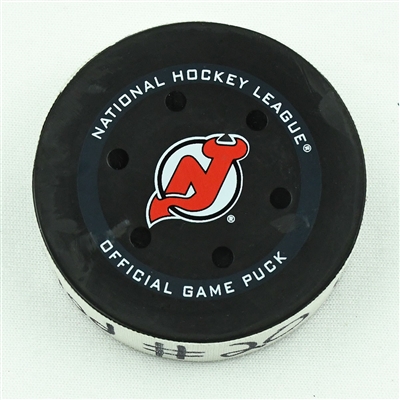 Chris Kreider - New York Rangers - Goal Puck - March 22, 2022 vs. New Jersey Devils (Devils Logo)