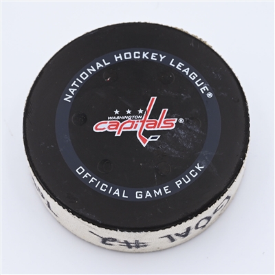 Ilya Lyubushkin - Toronto Maple Leafs - Goal Puck - April 24, 2022 vs. Washington Capitals (Capitals Logo)  - 2021-22 NHL Season