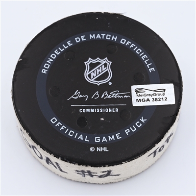 Ilya Lyubushkin - Toronto Maple Leafs - Goal Puck - April 24, 2022 vs. Washington Capitals (Capitals Logo)  - 2021-22 NHL Season