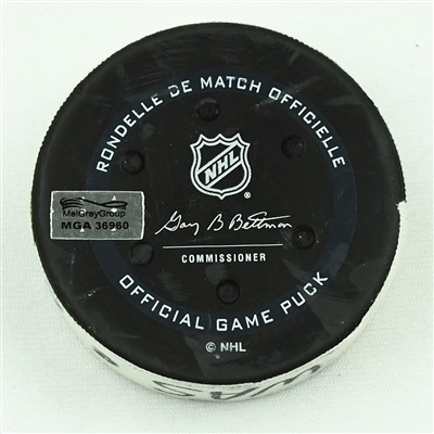 Charlie McAvoy - Boston Bruins - Goal Puck - January 20, 2022 vs. Washington Capitals (Bruins Logo)