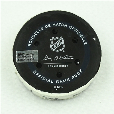 Jared McCann - Seattle Kraken - Goal Puck - November 21, 2021 vs. Washington Capitals (Kraken Inaugural Season Logo)