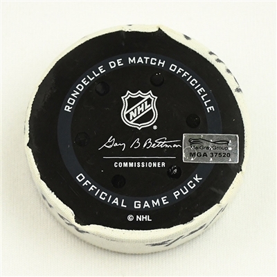 Jared McCann - Seattle Kraken - Goal Puck - January 25, 2022 vs. Nashville Predators (Kraken Inaugural Season Logo) 