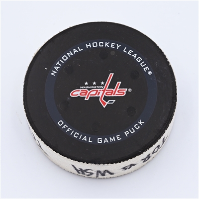 Ilya Mikheyev - Toronto Maple Leafs - Goal Puck - April 24, 2022 vs. Washington Capitals (Capitals Logo)  - 2021-22 NHL Season