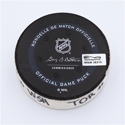 Ilya Mikheyev - Toronto Maple Leafs - Goal Puck - April 24, 2022 vs. Washington Capitals (Capitals Logo)  - 2021-22 NHL Season