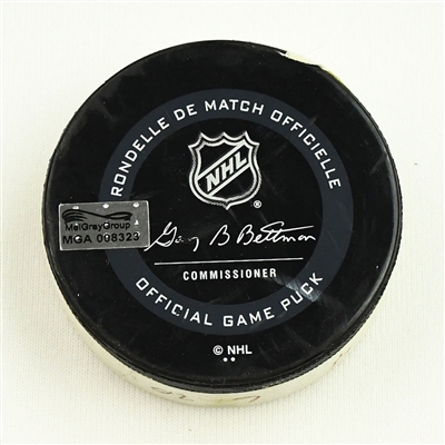Brandon Montour - Buffalo Sabres - Goal Puck - March 9, 2021 vs. Philadelphia Flyers (Flyers Logo) 