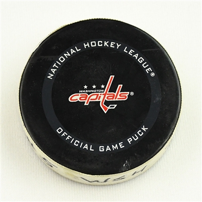 T.J. Oshie - Washington Capitals - Goal Puck - April 8, 2021 vs. Boston Bruins (Capitals Logo) 