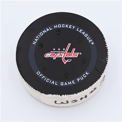 T.J. Oshie - Washington Capitals - Goal Puck - April 12, 2022 vs. Philadelphia Flyers (Capitals Logo)  - 2021-22 NHL Season