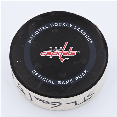 David Perron - St. Louis Blues - Goal Puck - March 22, 2022 vs. Washington Capitals (Capitals Logo)  - 2021-22 NHL Season