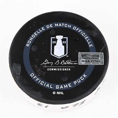 Sam Reinhart - Florida Panthers - Goal Puck - May 9, 2022 vs. Washington Capitals (Capitals Logo) - 2022 Stanley Cup Playoffs - Round 1, Game 4