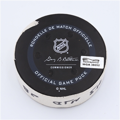 Damon Severson - New Jersey Devils - Goal Puck - March 26, 2022 vs. Washington Capitals (Capitals Logo)  - 2021-22 NHL Season