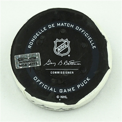 Carson Soucy - Seattle Kraken - Goal Puck - January 20, 2022 vs. San Jose Sharks (Kraken Inaugural Season Logo)