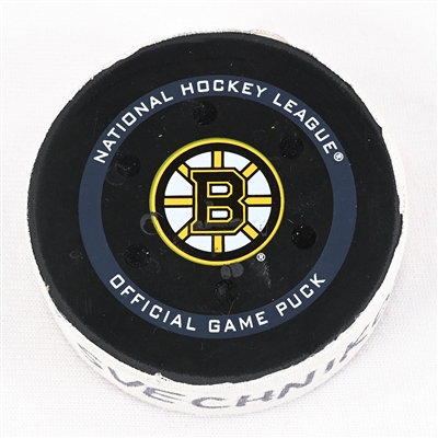 Andre Svechnikov - Carolina Hurricanes - Goal Puck - May 12, 2022 vs. Boston Bruins (Bruins Logo) - 2022 Stanley Cup Playoffs - Round 1, Game 6