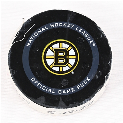 Andre Svechnikov - Carolina Hurricanes - Goal Puck - May 12, 2022 vs. Boston Bruins (Bruins Logo) - 2022 Stanley Cup Playoffs - Round 1, Game 6