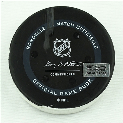 Yakov Trenin - Nashville Predators - Goal Puck - March 27, 2022 vs. Philadelphia Flyers (Predators Logo)