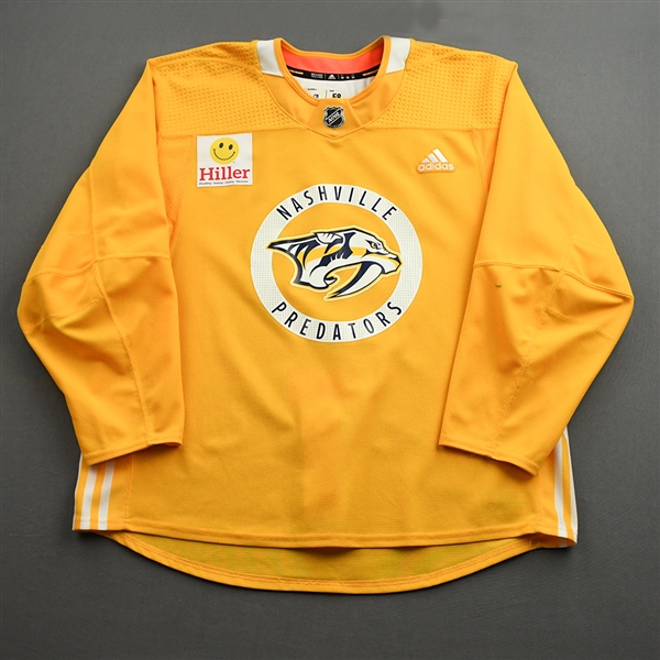 Filip Forsberg - Gold Practice Jersey w/ Hiller Patch - 2021-22 NHL Season