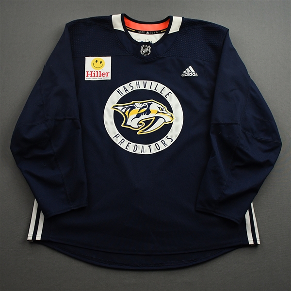 Eeli Tolvanen - Navy Practice Jersey w/ Hiller Patch - 2021-22 NHL Season