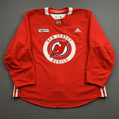 Nolan Foote - Red Practice Jersey w/ RWJ Barnabas Health Patch - 2021-22 NHL Season